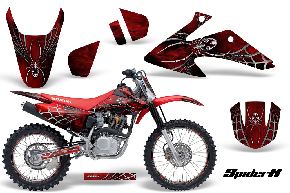 Honda CRF150 CRF230 08-10 Graphics Kit SpiderX Red NP Rims